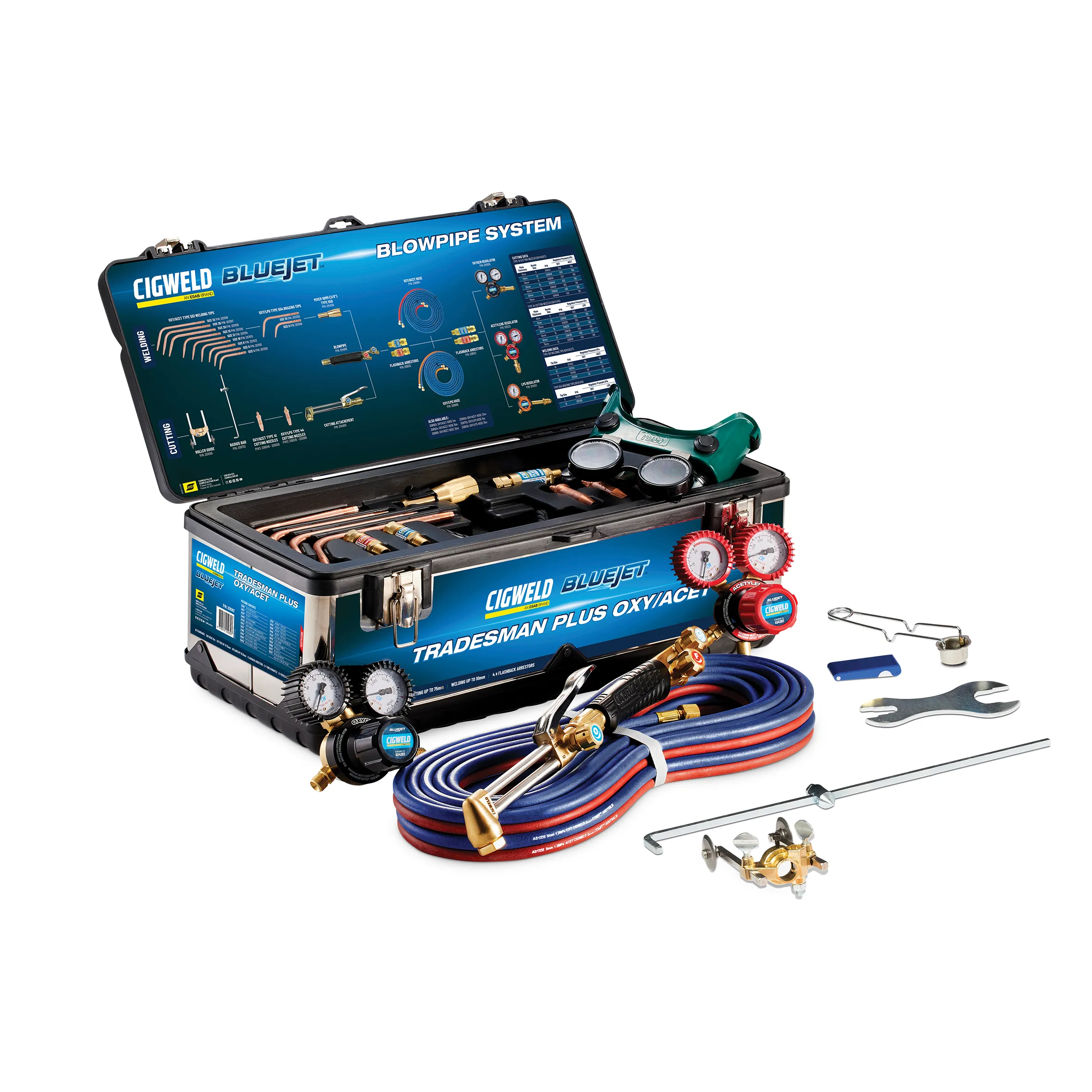 CIGWELD BLUEJET TRADESMAN PLUS OXY/ACY KIT ХИЙН ТАСЛАГЧНЫ ИЖ БҮРДЭЛ